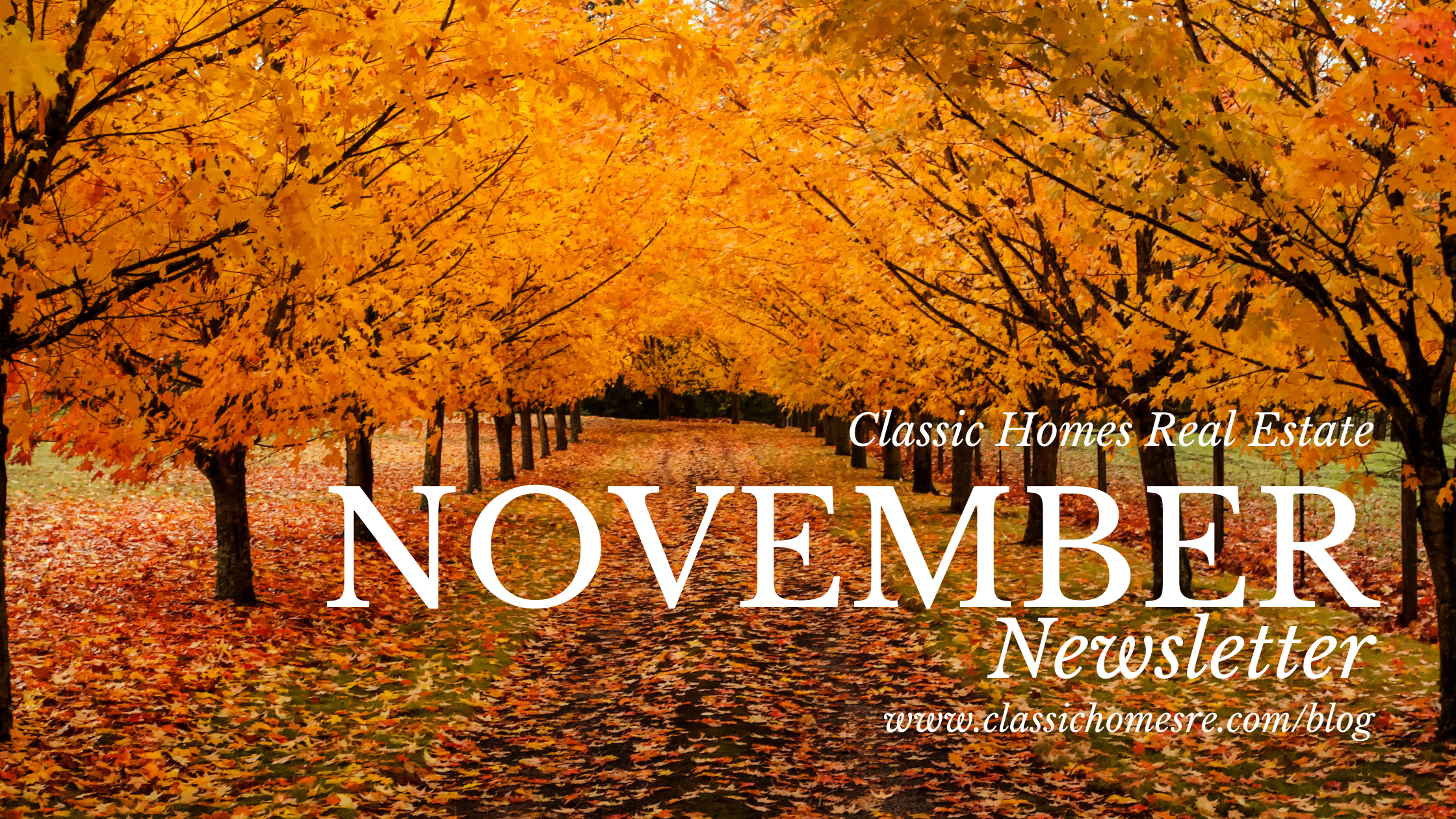 Classic Homes Real Estate Newsletter - Month of November 2021